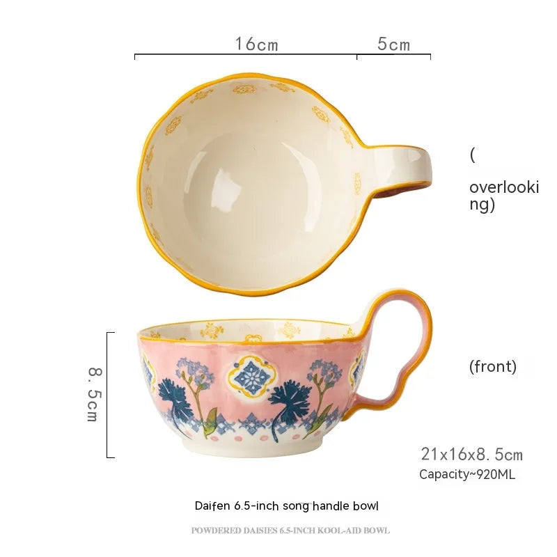 Handmade Large Capacity Painted Irregular Cups - Bellarte Enchanté Handmade Large Capacity Painted Irregular Cups